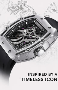 Mark Fairwhale Great Wall Edition – Men's Skeleton Automatic Watch with Architectural Detailing