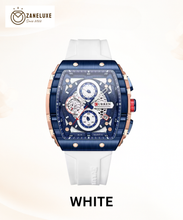 SquareSport Elite -  Luxury Men’s Quartz Watch – Waterproof Silicone Strap