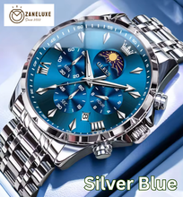 Moonphase Chrono Pro 7-Series - Moonphase Chronograph Quartz Watch for Men – Stainless Steel, Multifunction & Waterproof