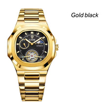 Sovereign Precision - Men's Dual-Tourbillon Mechanical Watch with 24-Hour Display, Luminous Dial & Waterproof Stainless Steel Build