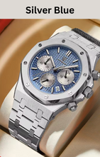 SteelEdge Chrono – Men's Luxury Quartz Watch with Luminous Dial, Date Display & Waterproof Design