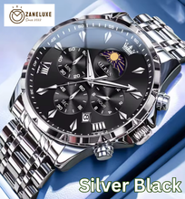 Moonphase Chrono Pro 7-Series - Moonphase Chronograph Quartz Watch for Men – Stainless Steel, Multifunction & Waterproof