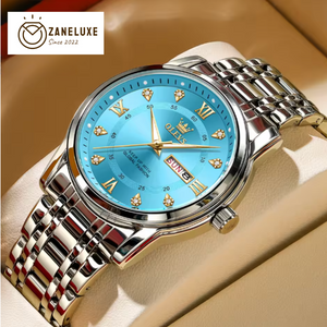 BlueDiamond DayDate - Elegance Day-Date Stainless Steel Watch