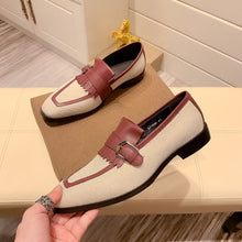 FgFg Klassische Monk-Lederschuhe mit einem Knopf 