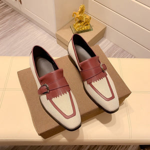 FgFg Klassische Monk-Lederschuhe mit einem Knopf 