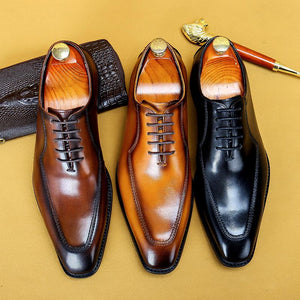 Handmade dress leather shoes
