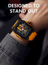 Supercar-Inspired Men's Quartz Watch – 3D Engine Design, Luminous, Waterproof, Multi-Function, High-End Style