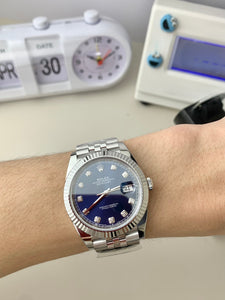 41 Blue Diamond Dial Watch