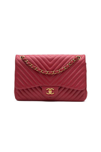 Chevron Jumbo Double Flap Bag
