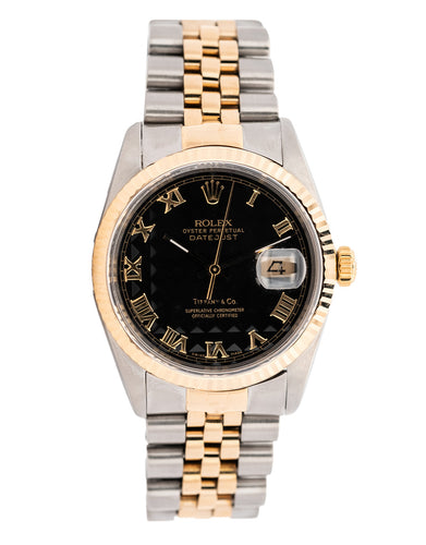 Oyster Perpetual Datejust Pyramid Dial Tiffany & Co Men's Watch