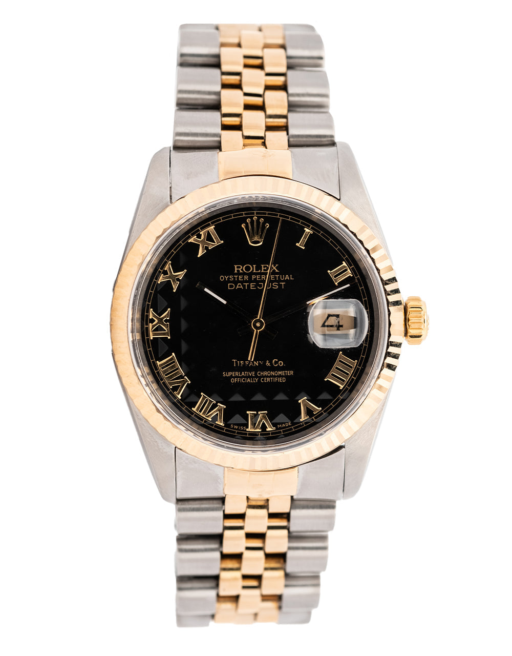 Oyster Perpetual Datejust Pyramid Dial Tiffany & Co Men's Watch