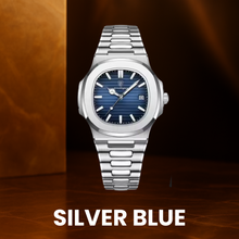 Horizon Classic – Men's Square Luxury Quartz Watch – Stainless Steel, Luminous Display, Date Feature, Waterproof Design