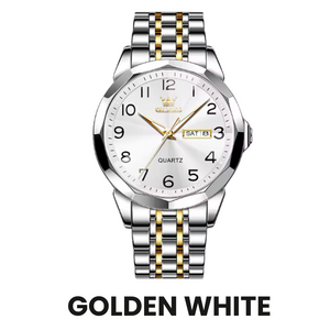 Duke Horizon - Men's Luxury Quartz Watch with Stainless Steel Build, Date & Week Display, Waterproof Design