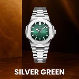 Horizon Classic – Men's Square Luxury Quartz Watch – Stainless Steel, Luminous Display, Date Feature, Waterproof Design