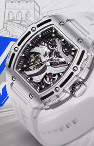 Mark Fairwhale Great Wall Edition – Men's Skeleton Automatic Watch with Architectural Detailing