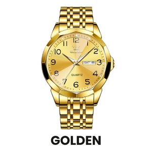 Duke Horizon - Men's Luxury Quartz Watch with Stainless Steel Build, Date & Week Display, Waterproof Design