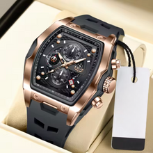 AquaPulse - LIGE Men’s Luxury Silicone Chronograph – Waterproof Quartz Sports Watch with Luminous Hands & Date Display