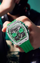 Gelatu 2025 Signature Series – Men's Large Dial Mechanical Watch with Luminous Accents & Diamond Detailing