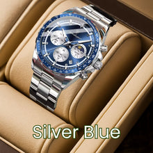 Chronograph Timepiece - Men's Waterproof Quartz Watch with Luminous Dial & Date Function