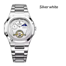 Sovereign Precision - Men's Dual-Tourbillon Mechanical Watch with 24-Hour Display, Luminous Dial & Waterproof Stainless Steel Build
