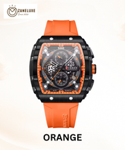 SquareSport Elite -  Luxury Men’s Quartz Watch – Waterproof Silicone Strap