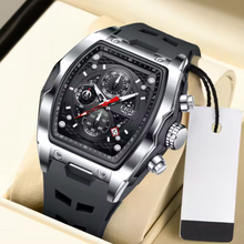 AquaPulse - LIGE Men’s Luxury Silicone Chronograph – Waterproof Quartz Sports Watch with Luminous Hands & Date Display