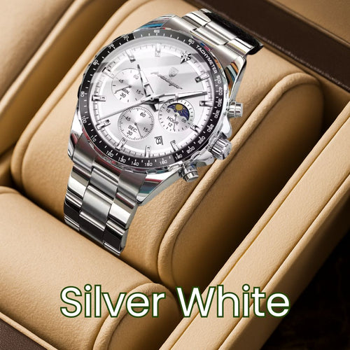 Chronograph Timepiece - Men's Waterproof Quartz Watch with Luminous Dial & Date Function