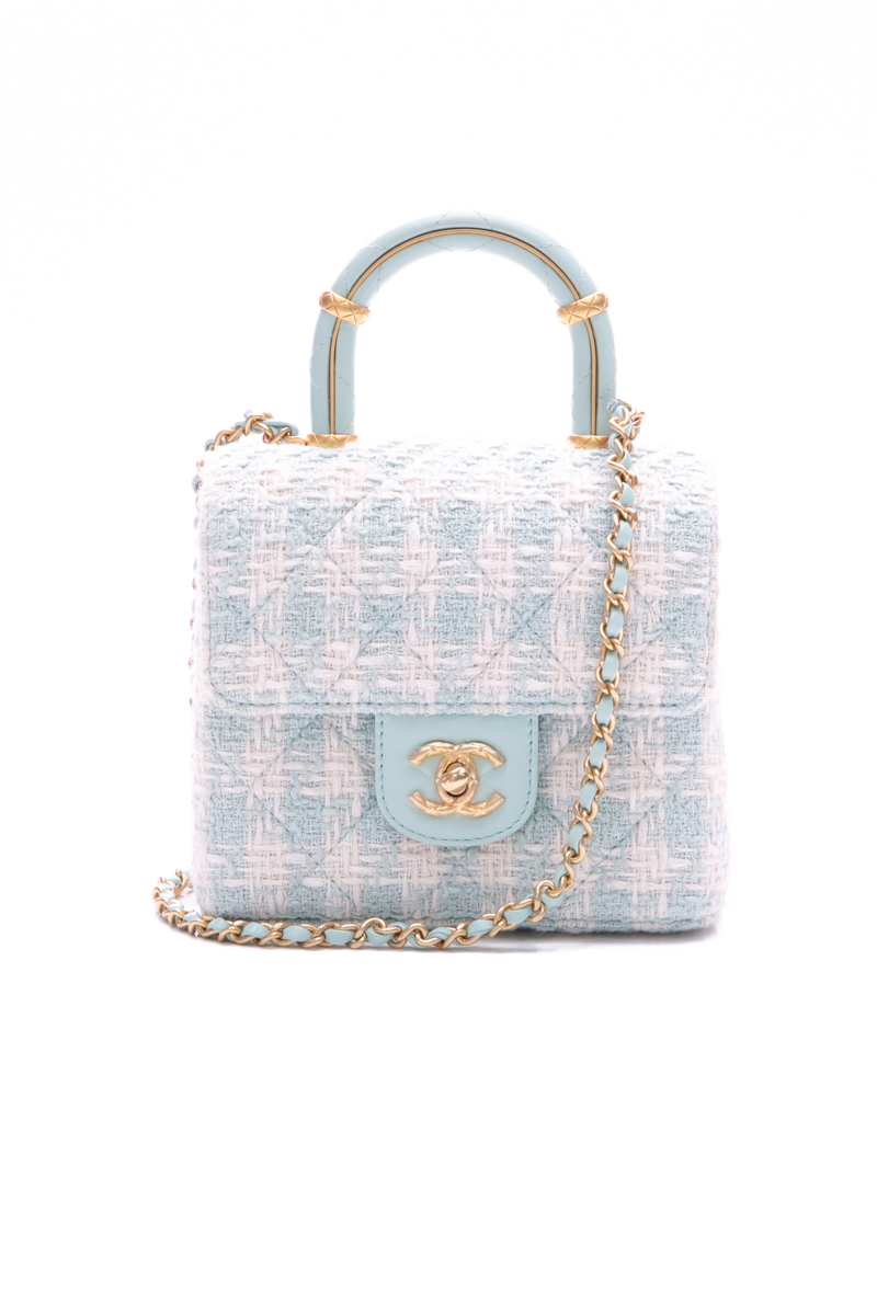 Crush Top Handle Flap Bag