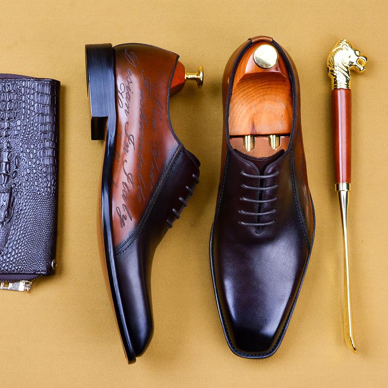 Handmade dress leather shoes