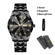 Diamond Luxury Night Glow Double Calendar Quartz Movement 41mm Watch