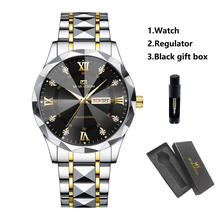 Diamond Luxury Night Glow Double Calendar Quartz Movement 41mm Watch