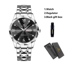Diamond Luxury Night Glow Double Calendar Quartz Movement 41mm Watch