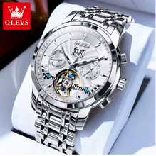 Monarch Chronos Men Luxury Watch - Flywheel Automatic Watch for Men Calendar Display Waterproof Stainless steel High Quality Mechanical Men's Wristwatch