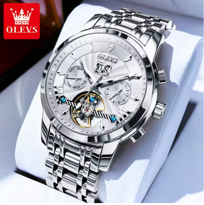 Monarch Chronos Men Luxury Watch - Flywheel Automatic Watch for Men Calendar Display Waterproof Stainless steel High Quality Mechanical Men's Wristwatch