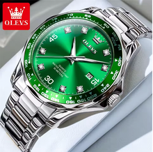 Legacy Meridian Men Luxury Watch - Golden Green Quartz Watch for Men