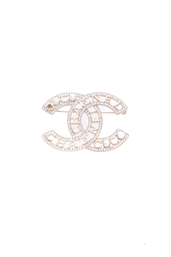 Coco CC Crystal Brooch