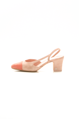 Cap Toe Sling Back Pumps - Size 37