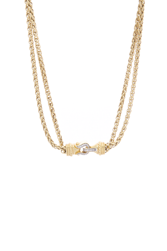 Diamond Double Wheat Necklace