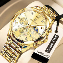 Luminous Chronograph Wristwatch Stainless Steel Quartz For Men