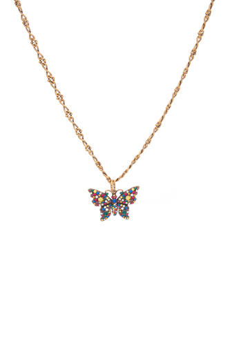 Crystal Butterfly Necklace