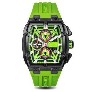 MINI FOCUS Sports Watches for Men Waterproof Chronograph Quartz Wristwatch with Silicone Strap