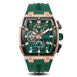 MINI FOCUS Sports Watches for Men Waterproof Chronograph Quartz Wristwatch with Silicone Strap