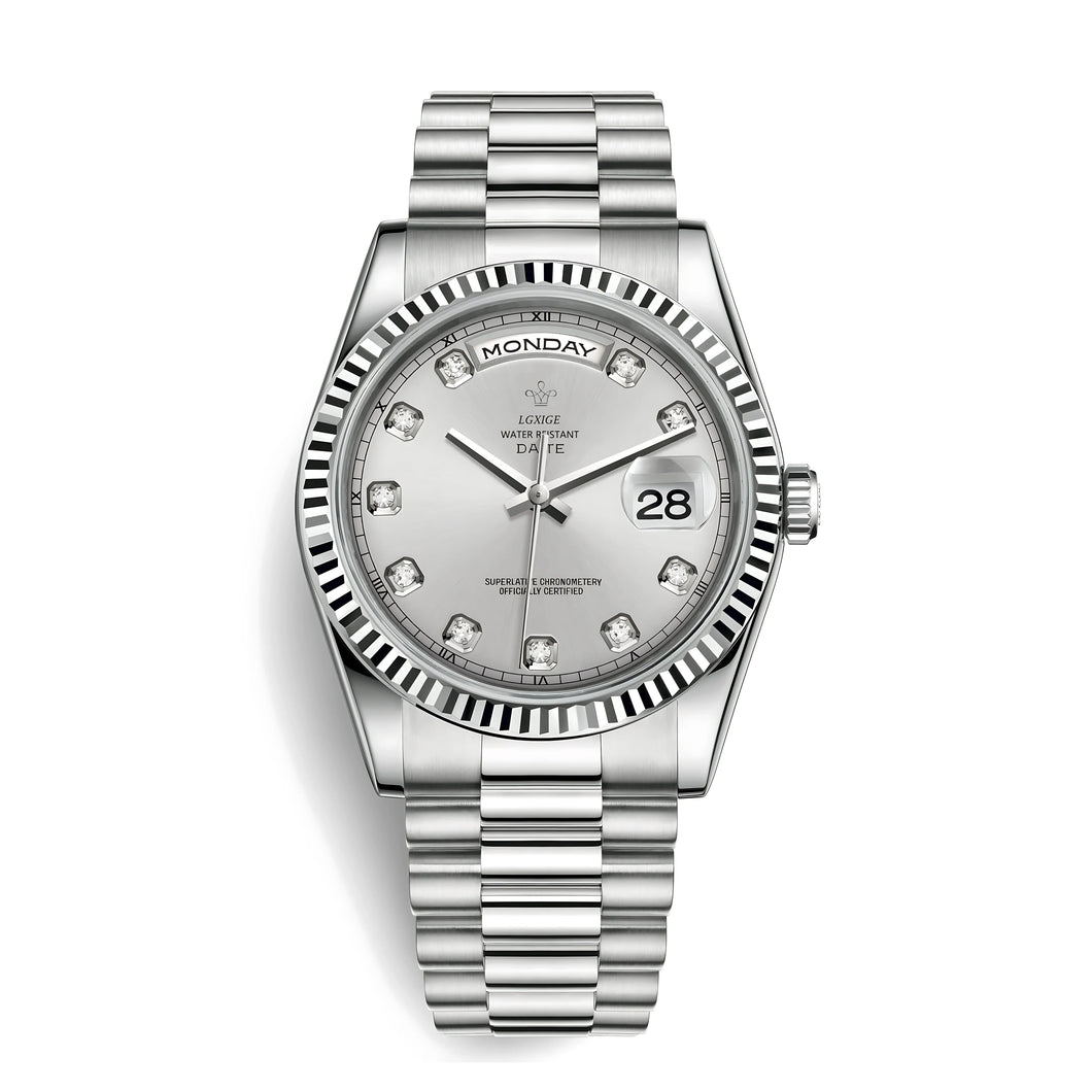 THE DATE - Gem Set Silver